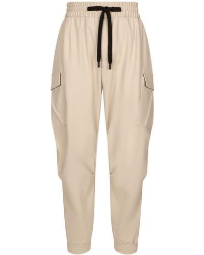 Dolce & Gabbana Logo-patch Drawstring Track Trousers - Natural