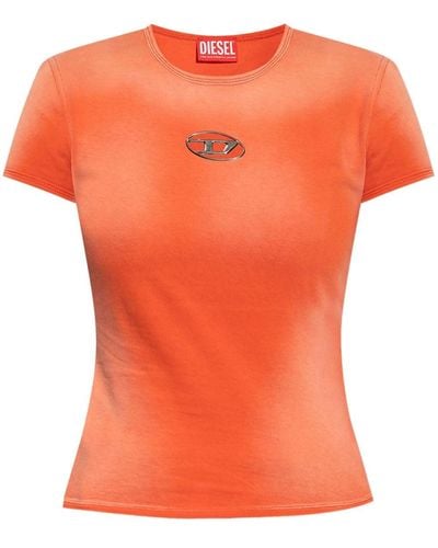DIESEL T-uncutie-long-od-p1 Shirt - Orange