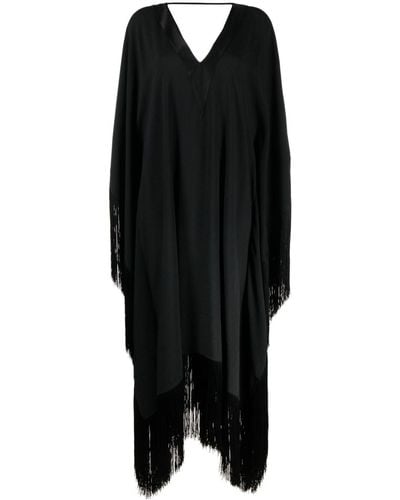 ‎Taller Marmo Fringed-edge Kaftan Maxi Dress - Black