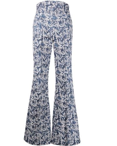Atu Body Couture Rhytm High-waisted Brocade Trousers - Blue