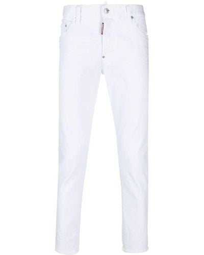 DSquared² Mid-rise Straight-leg Jeans - White