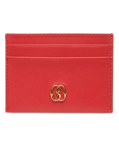 Bally Logo-plaque Leather Cardholder - Red