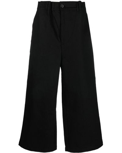 Yuiki Shimoji High-waisted Wide-leg Trousers - Black