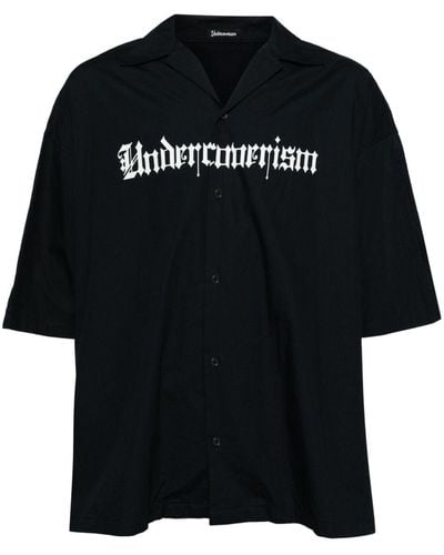 Undercoverism Katoenen Overhemd Met Logoprint - Zwart