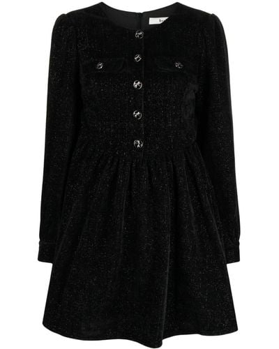 B+ AB Robe en maille métallisée - Noir