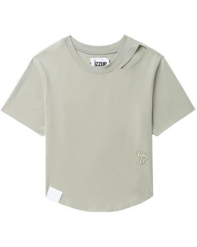 Izzue Besticktes Jersey-T-Shirt - Grün