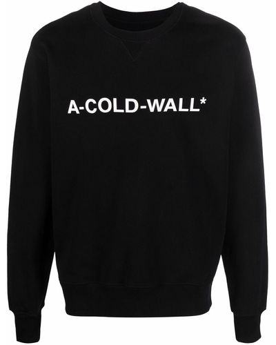 A_COLD_WALL* Logo-print Cotton Sweatshirt - Black