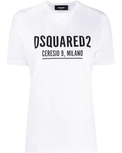 DSquared² T-Shirt A Maniche Corte Con - Bianco