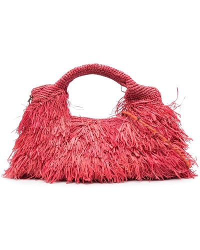 MADE FOR A WOMAN Kifafa Ieti S Fringed Shoulder Bag - Red