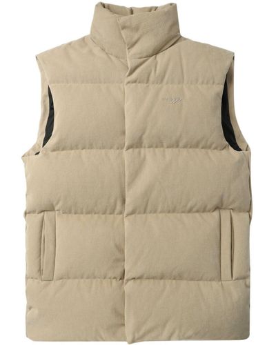 we11done High-neck Padded Gilet - Natural