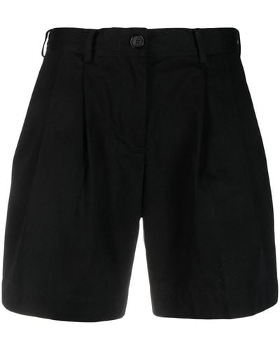 Totême Pantalones cortos de vestir con pinzas - Negro