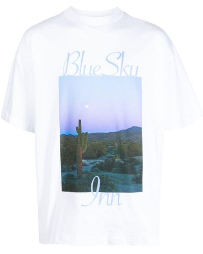BLUE SKY INN フォトプリント Tシャツ - ホワイト