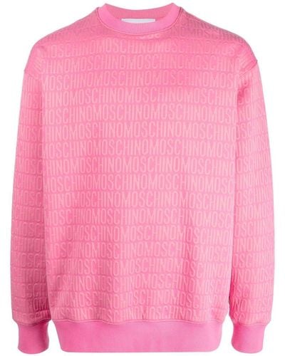 Moschino All-over Logo-print Jumper - Pink