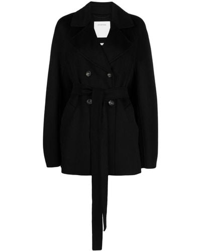 Sportmax Belted Double-breasted Jacket - Black