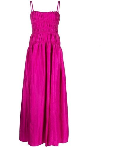 Jonathan Simkhai Shirred-panel Maxi Dress - Pink