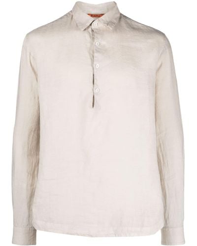 Barena Pavan Classic-collar Linen Shirt - Natural