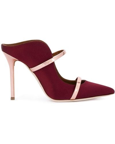 Malone Souliers Contrast heeled mules - Rojo