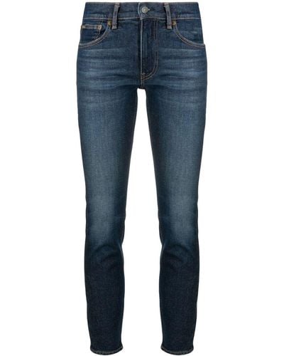 Polo Ralph Lauren Jeans crop a vita media - Blu