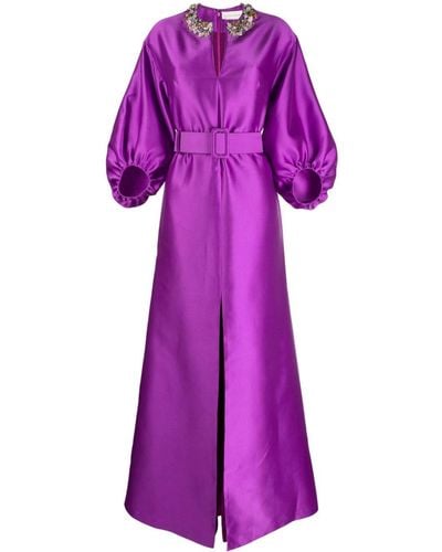Sachin & Babi Olympia Crystal-embellished Gown - Purple