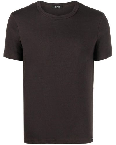 Tom Ford T-Shirt mit Rundhalsausschnitt - Schwarz