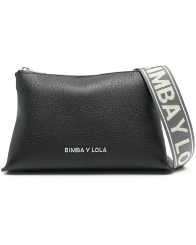 Bimba Y Lola Small Logo-lettering Cross Body Bag - Gray