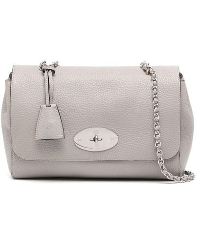 Mulberry Medium Lily Leather Bag - Grey