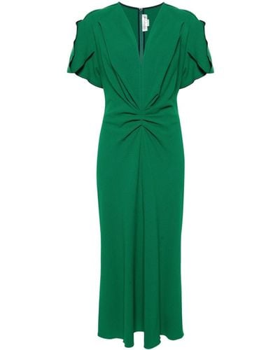 Victoria Beckham Gathered Dress - Green