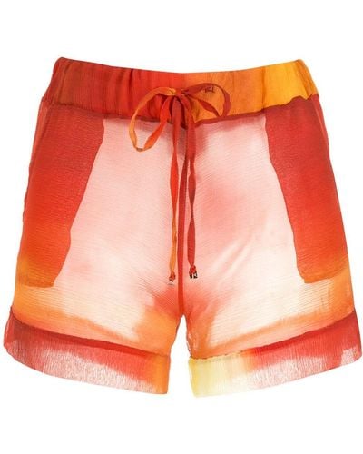 Amir Slama Leichte Shorts aus Seide - Orange