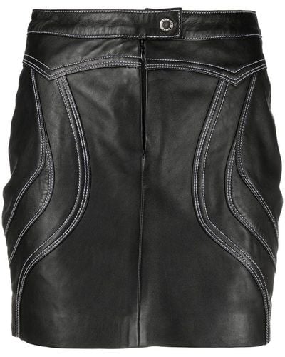 Each x Other Leather Mini Skirt - Black