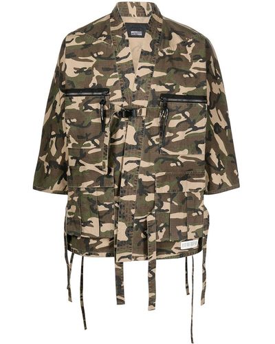 Mostly Heard Rarely Seen Camouflage-print Utility Jacket - Green
