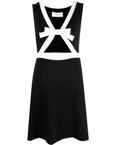 Viktor & Rolf Bow-detail Sleeveless Mini Dress - Black