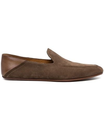 Magnanni Suede Slip-on Loafers - Brown