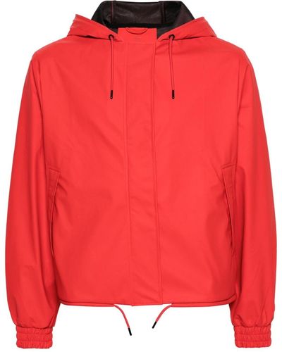 Rains String W Hooded Jacket - Red