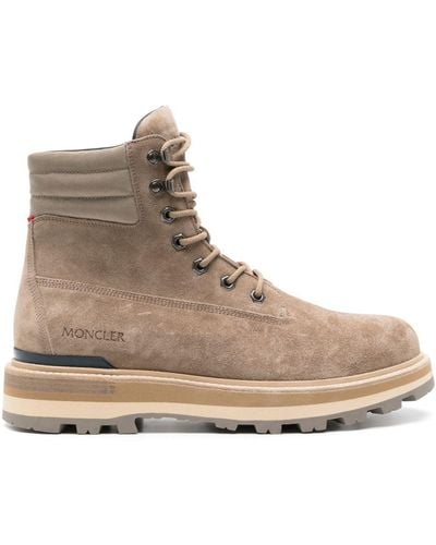 Moncler Peka Suede Hiking Boots - Brown