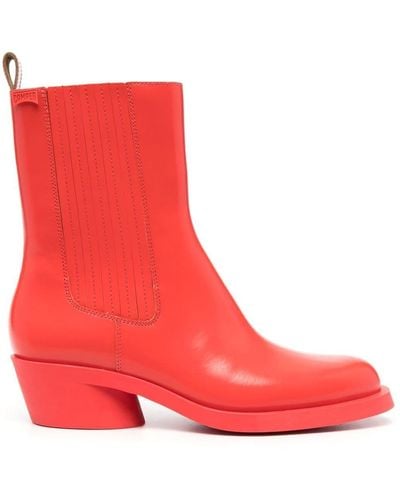 Camper Slip-on Ankle Boots - Red
