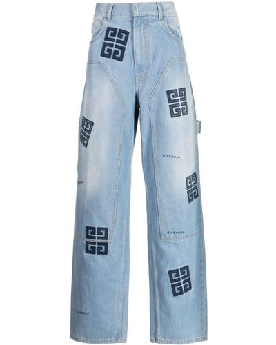 Givenchy High-Waist-Jeans mit 4G - Blau