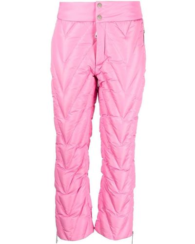 Khrisjoy Chevron Quilted Ski Trousers - Pink