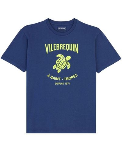 Vilebrequin Logo-print Cotton T-shirt - Blue