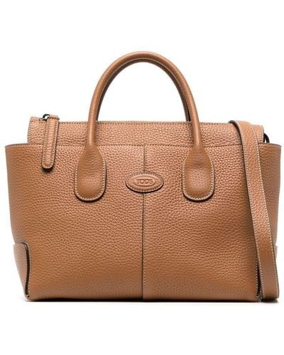 Tod's Leather Tote Bag - Brown