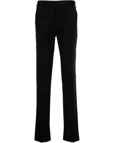 Canali Mid-rise Slim-cut Pants - Black