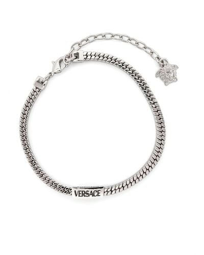 Versace Armband im Schlangenketten-Design - Weiß