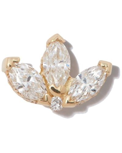Maria Tash 18kt Yellow Gold Lotus Diamond Stud Earring - Metallic