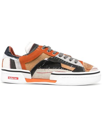 Kolor Sneakers mit Patchwork-Detail - Orange