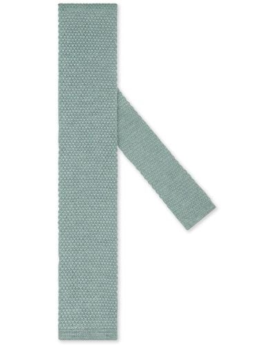Zegna Oasi Textured Linen Tie - Green