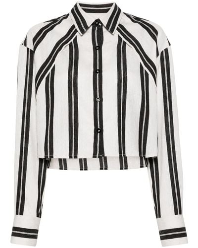 IRO Striped Longsleeve Shirt - Black