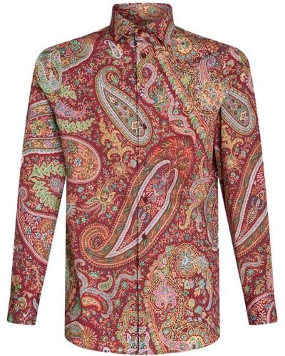Etro Overhemd Met Paisley-print - Rood