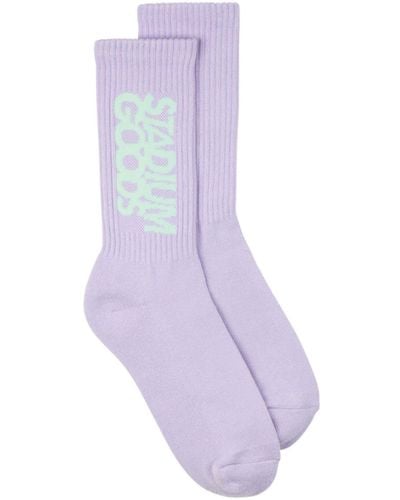 Stadium Goods Logo "lavender Blossom" Crew Socks - Purple