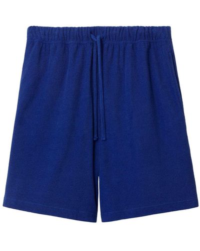 Burberry Frottee-Shorts mit EKD-Print - Blau