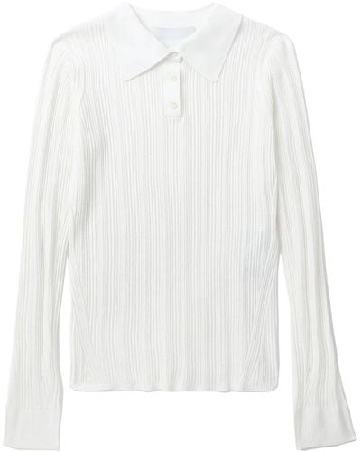 3.1 Phillip Lim Ribgebreide Top - Wit