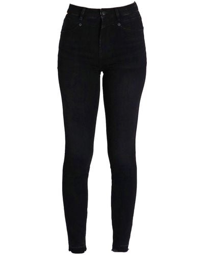 BOSS Vaqueros skinny de talle alto - Negro